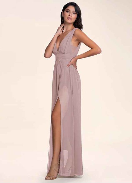 Blush Mark Dancing Queen Vintage Mauve Chiffon Maxi Dress Blush Mark Dancing Queen Vintage Mauve Chiffon Maxi Dress