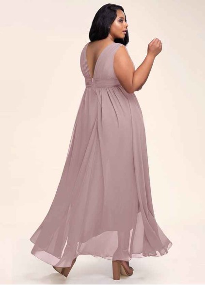 Blush Mark Dancing Queen Vintage Mauve Chiffon Maxi Dress Blush Mark Dancing Queen Vintage Mauve Chiffon Maxi Dress