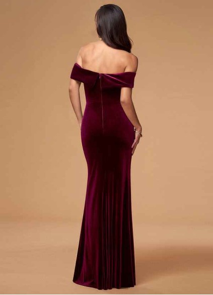 Blush Mark Sweet Thing Cabernet Velvet Maxi Dress Blush Mark Sweet Thing Cabernet Velvet Maxi Dress