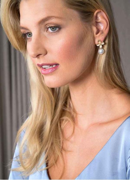 Clover and Pearl Drop Earrings Clover and Pearl Drop Earrings