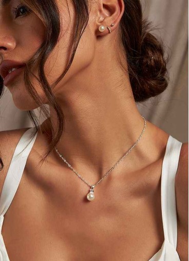 Elegant Pearl Drop Jewelry Set