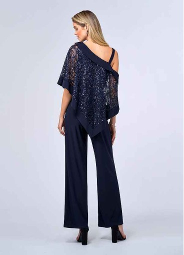 UpStudio One Shoulder Sequin Top and Pant Set