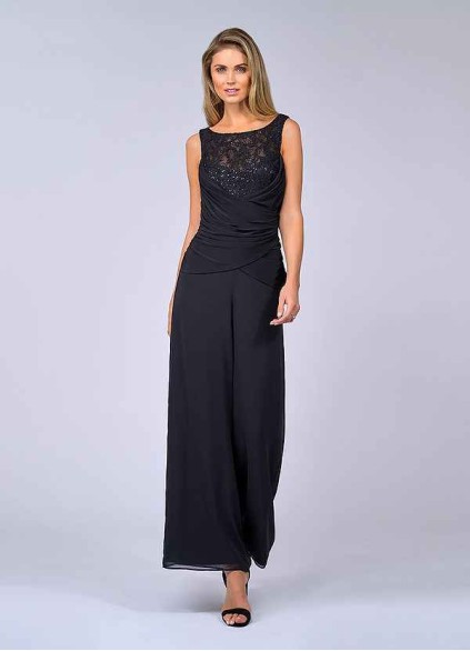 UpStudio 2-PC Sequin Lace Pantsuit and Jacket UpStudio 2-PC Sequin Lace Pantsuit and Jacket