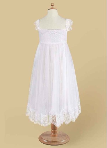 Dwolves Guava Flower Girl Dress