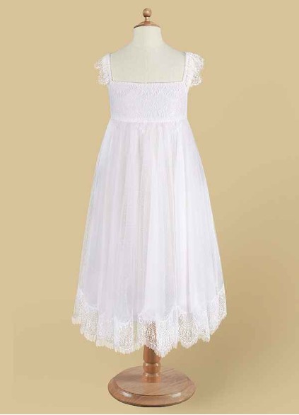Dwolves Guava Flower Girl Dress