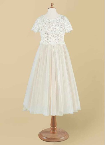 Dwolves Petal Flower Girl Dress