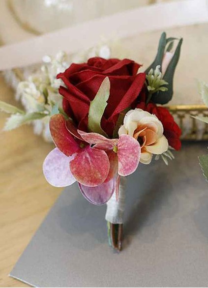 Red Rose Boutonniere Red Rose Boutonniere