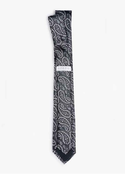 Men's White Paisley Skinny Tie Men's White Paisley Skinny Tie