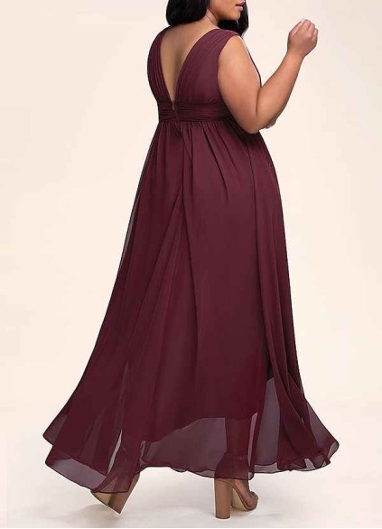 AZ Occasions Dancing Queen Cabernet Chiffon Maxi Dress AZ Occasions Dancing Queen Cabernet Chiffon Maxi Dress