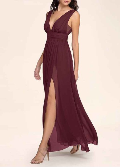 AZ Occasions Dancing Queen Cabernet Chiffon Maxi Dress AZ Occasions Dancing Queen Cabernet Chiffon Maxi Dress