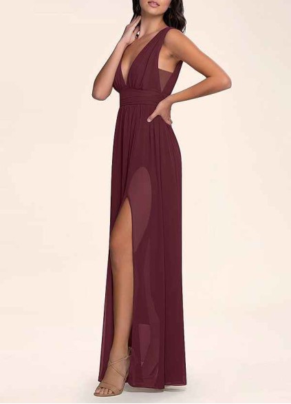 AZ Occasions Dancing Queen Cabernet Chiffon Maxi Dress AZ Occasions Dancing Queen Cabernet Chiffon Maxi Dress